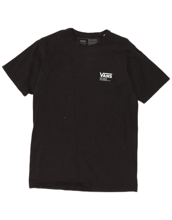 VANS Camiseta gráfica de corte clásico para hombre Top Medium Black Cotton