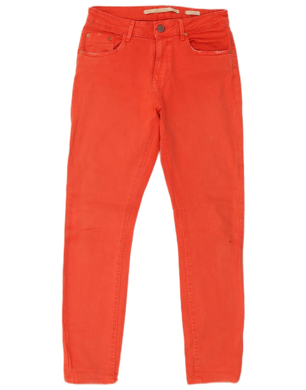 Zara Vaqueros pitillo para mujer EU 38 Small W28 L26 Algodón naranja