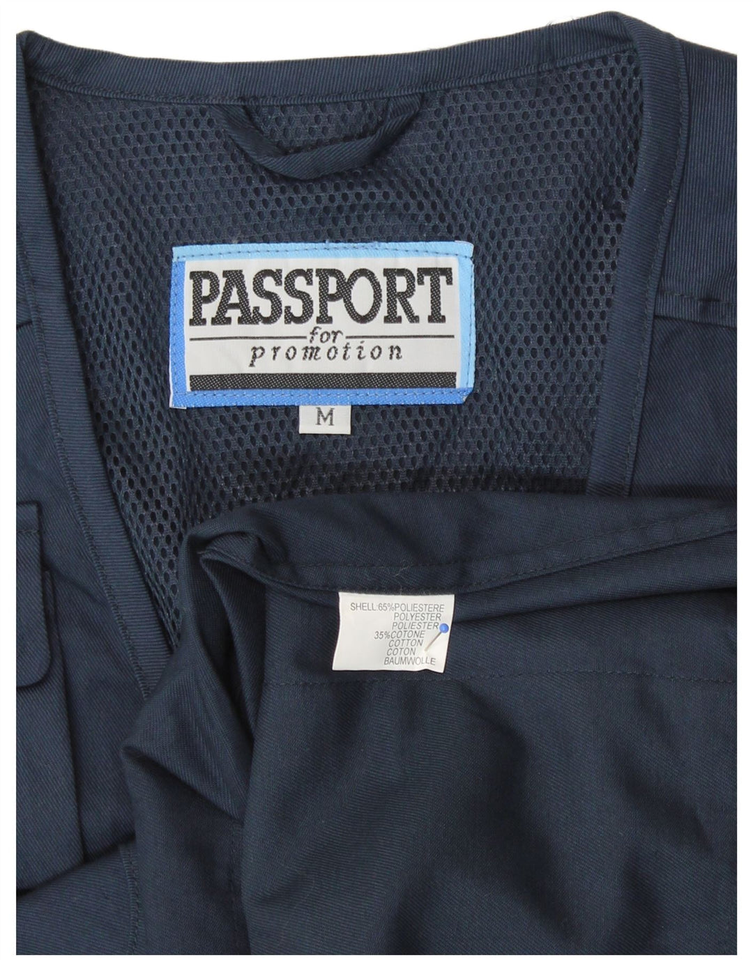 Passport Chaleco utilitario para hombre UK 38 Medium Azul marino Poliéster