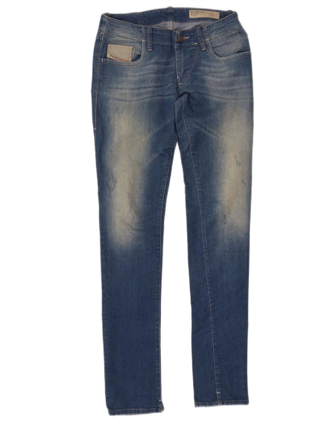 DIESEL Vaqueros súper ajustados Grupee para mujer W26 L33 Algodón azul
