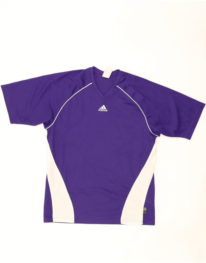 Adidas Hombre Camiseta Top Small Morado Colorblock Poliéster