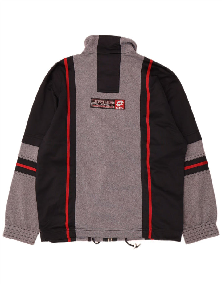 LOTTO Chándal completo con gráfico para hombre, poliéster color block, pequeño, negro