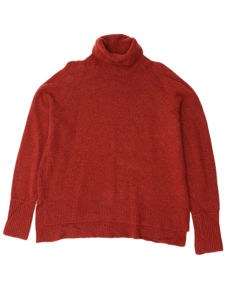 J. Crew Suéter tipo jersey con cuello vuelto para mujer UK 44 Medium Granate Nylon