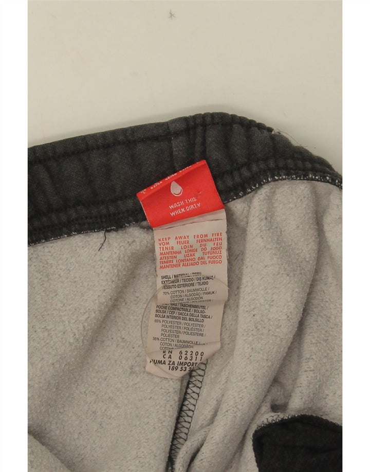 PUMA Pantalones de chándal con estampado gráfico para hombre Joggers Large Grey Cotton