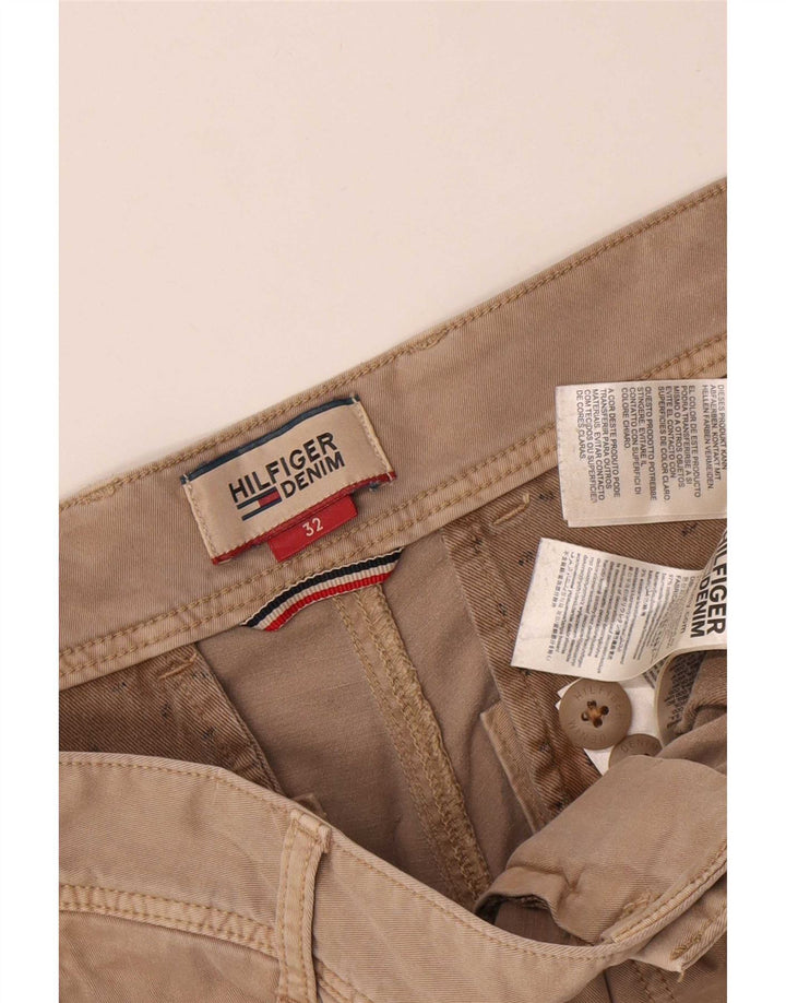 Tommy Hilfiger Shorts Cargo Hombre W32 Algodón Beige Medio