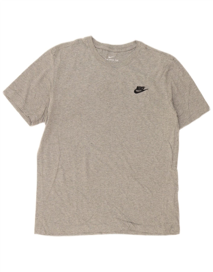 Nike The Tee Camiseta para Hombre Top Gris Medio Algodón