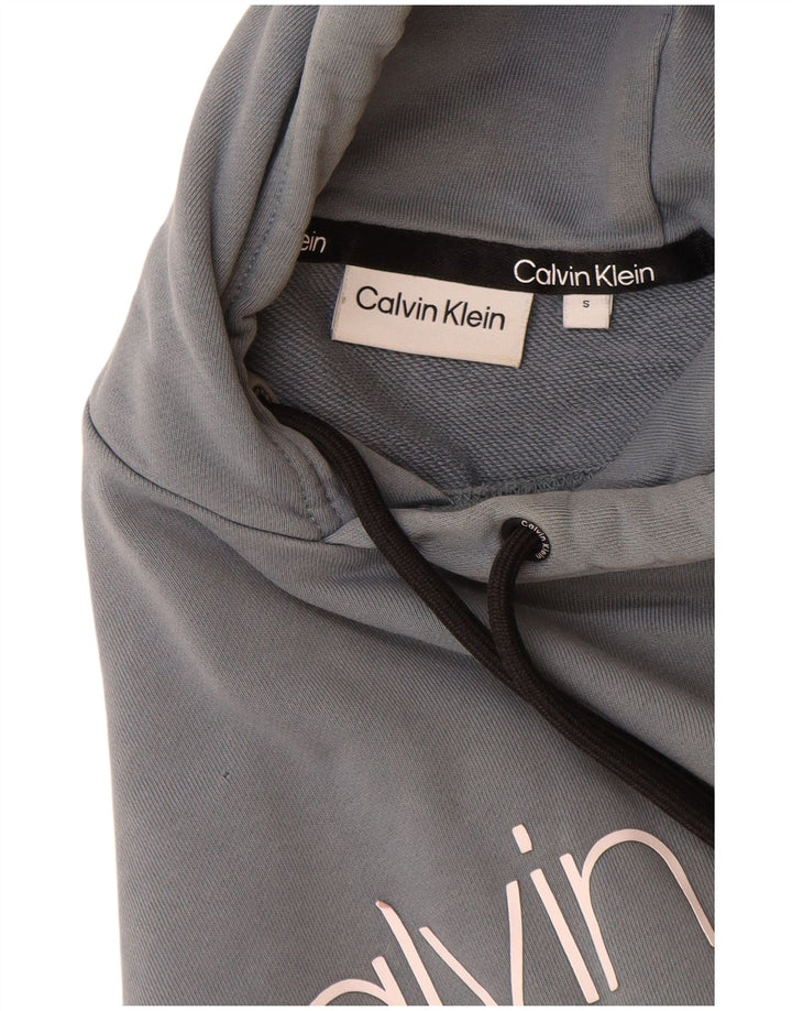 CALVIN KLEIN Jersey con capucha gráfico para hombre pequeño azul