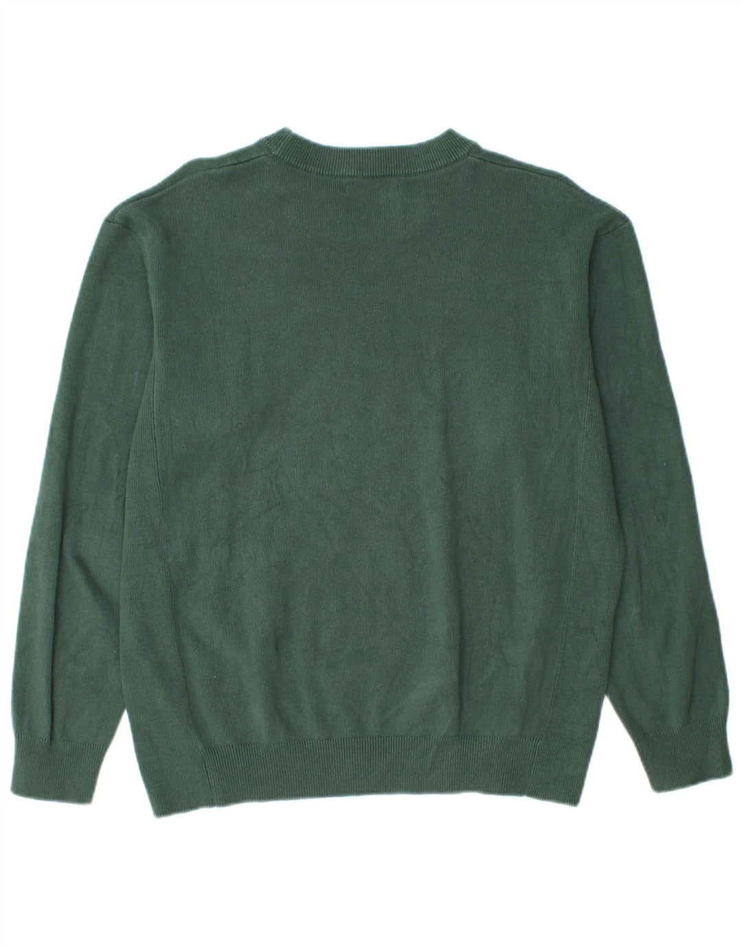Zara Hombre Jersey Cuello Redondo Jersey Algodón Verde Medio