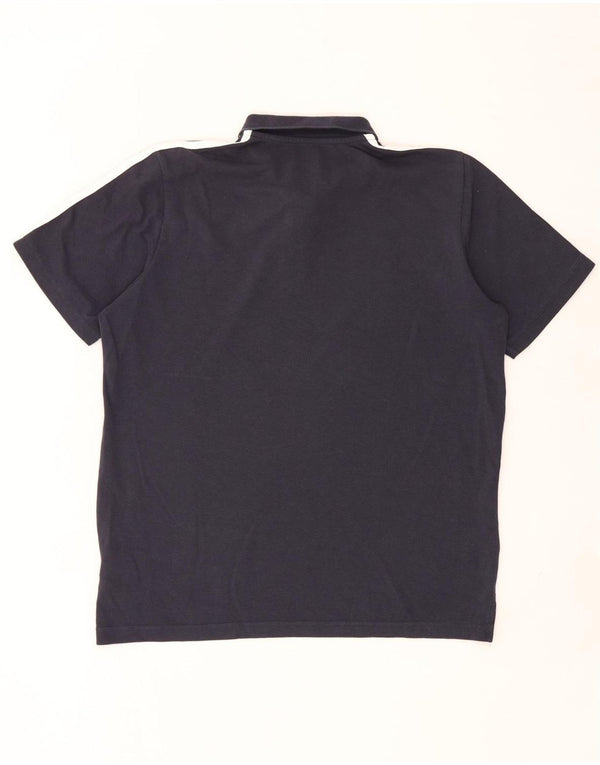 Polo Adidas Hombre Mediano Azul Marino Algodón