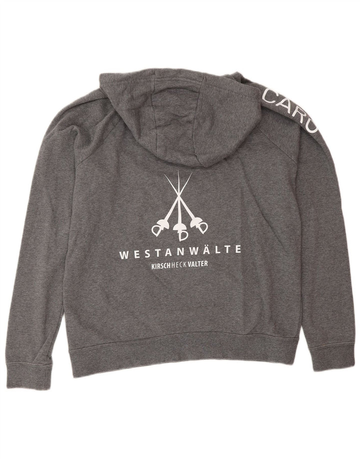 NIKE Jersey con capucha gráfica de algodón gris medio para hombre