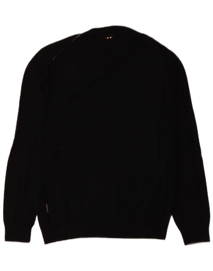 NAPAPIJRI Jersey De Cuello Redondo Para Hombre XL Lana Merino Negra