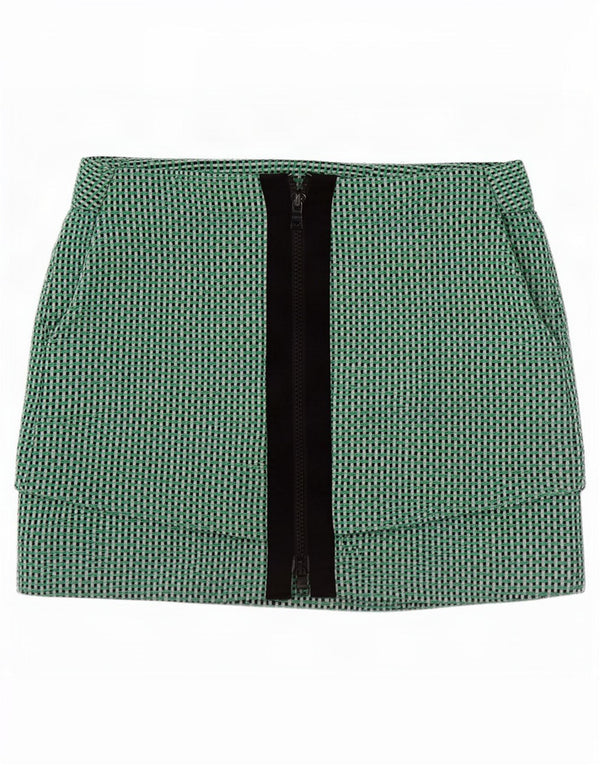 Minifalda para mujer Armani Exchange US 2 XS W26 Algodón a cuadros verde