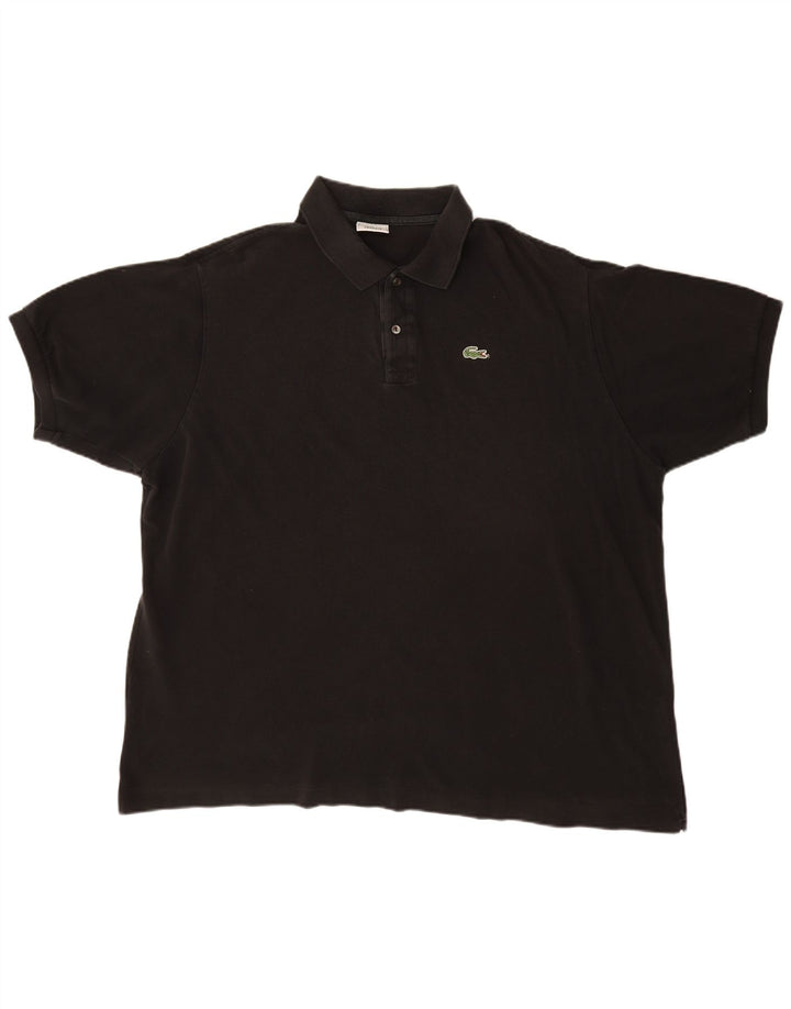 LACOSTE Polo para hombre Talla 9 4XL Algodón negro