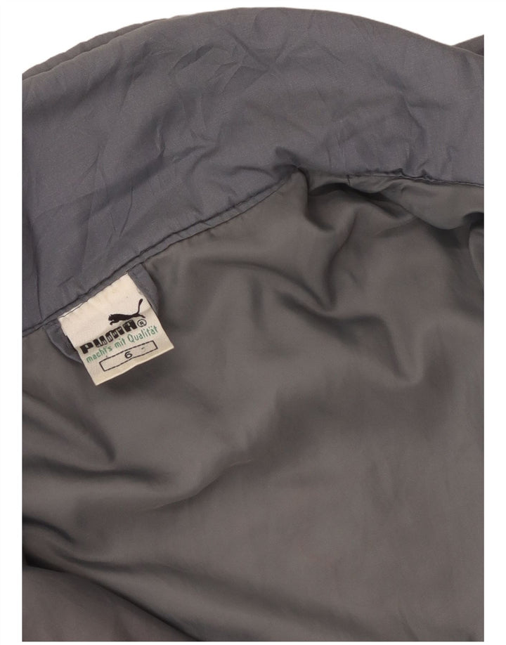Puma Chaqueta Bomber para Hombre UK 40 Grande Gris Colorblock Poliéster