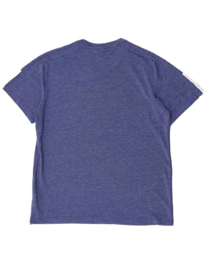 Adidas Hombre Camiseta Top Grande Azul Poliéster