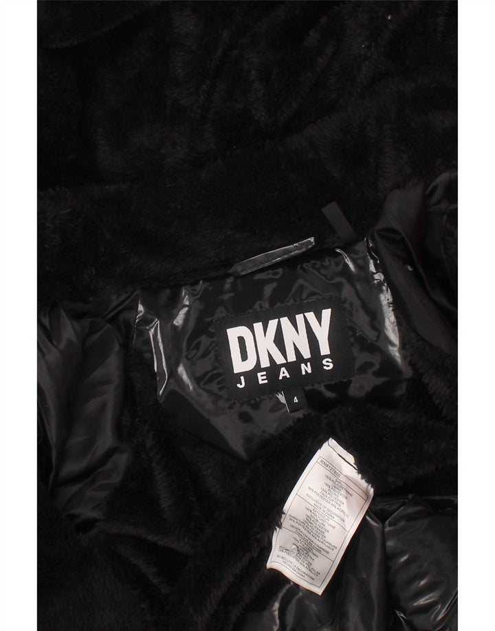 Dkny Abrigo Acolchado Con Capucha Niña 3-4 Años Negro Poliamida