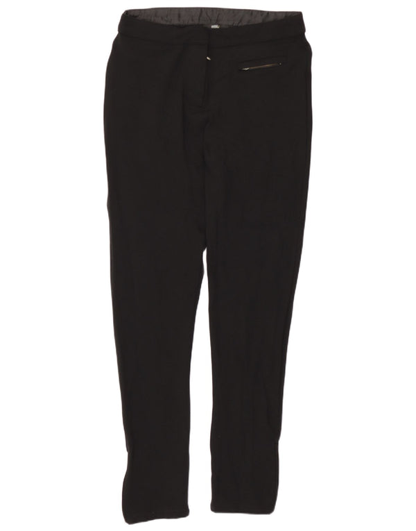 Marks & Spencer Pantalones casuales ajustados para mujer UK 12 Medium W30 L31 Negro