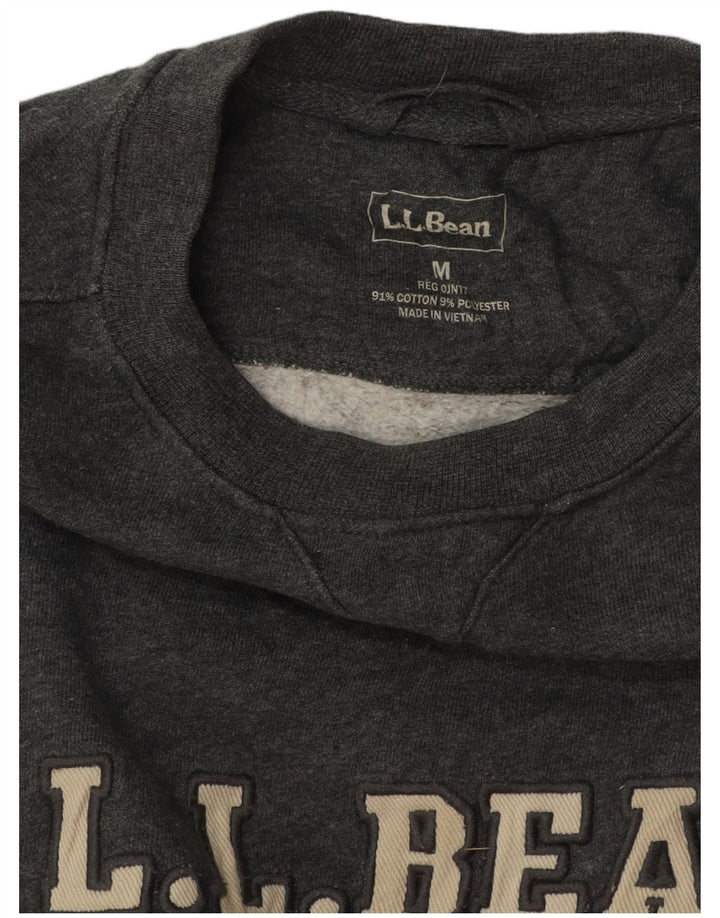 L.L.BEAN Sudadera con gráfico para Hombre Jersey de algodón Gris Medio
