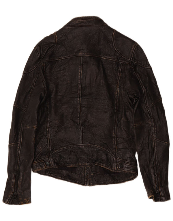 Gypsy Chaqueta de cuero para hombre UK 38 Medium Black