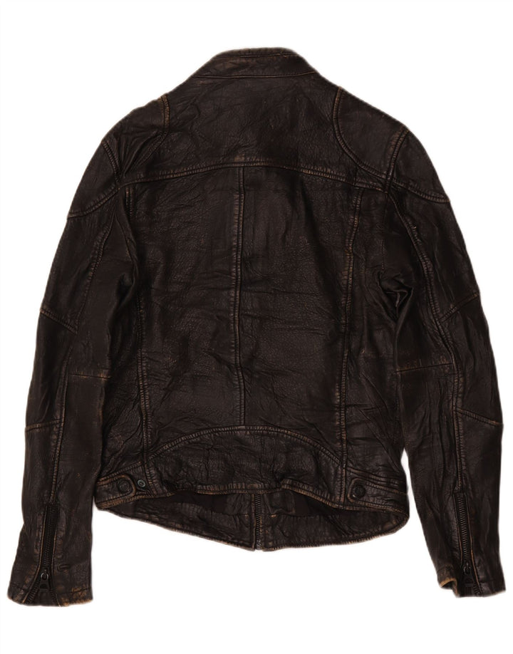 Gypsy Chaqueta de cuero para hombre UK 38 Medium Black