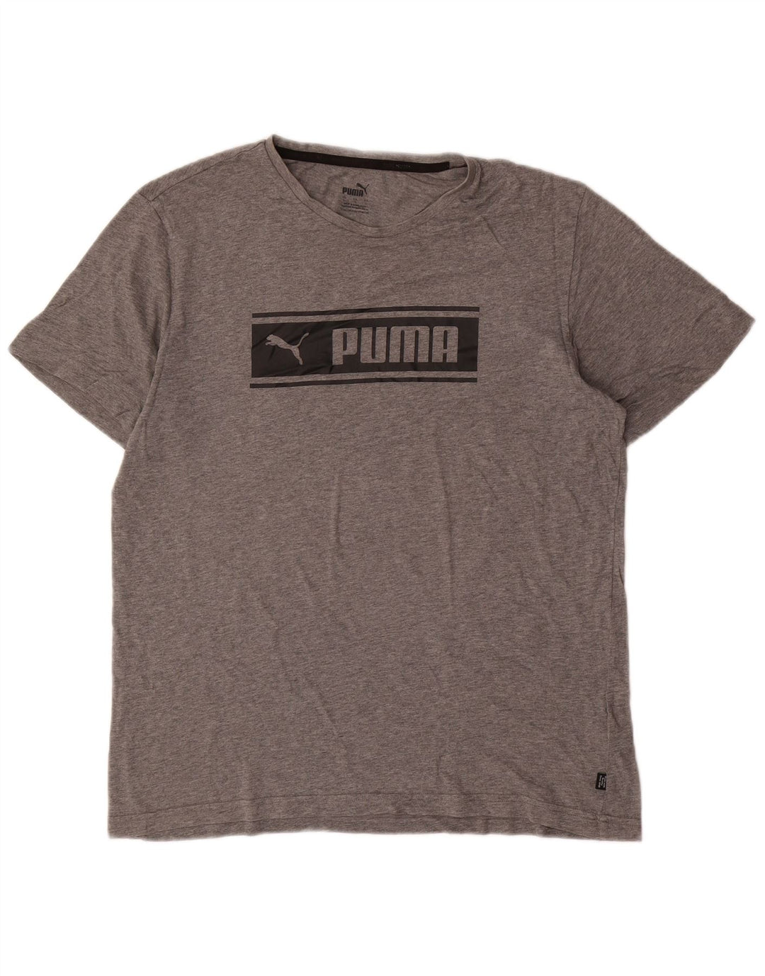 Puma - Camiseta gráfica para hombre, talla grande, algodón gris