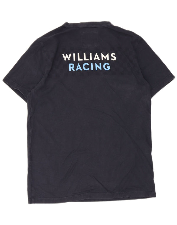 Crew Clothing Camiseta gráfica para hombre Top Algodón geométrico azul marino mediano