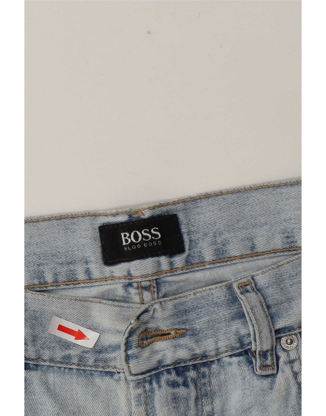 Pantalones cortos de mezclilla Hugo Boss para hombre W35 azul grande