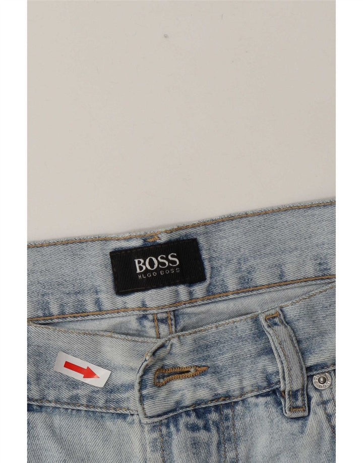 Pantalones cortos de mezclilla Hugo Boss para hombre W35 azul grande