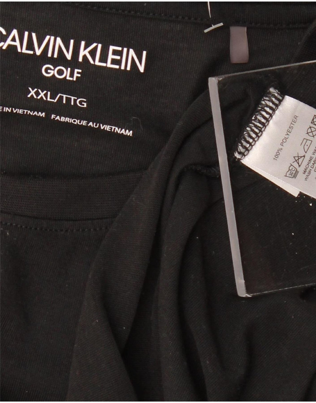 CALVIN KLEIN Camiseta para hombre Top 2XL Negro Poliéster