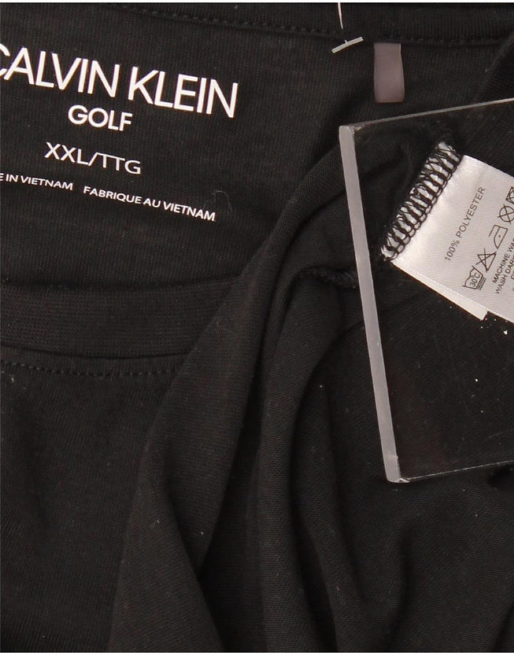 CALVIN KLEIN Camiseta para hombre Top 2XL Negro Poliéster