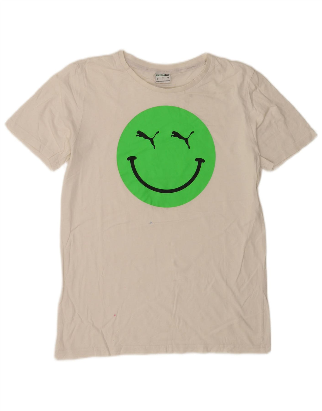 Puma - Camiseta gráfica para hombre, talla pequeña, color blanco