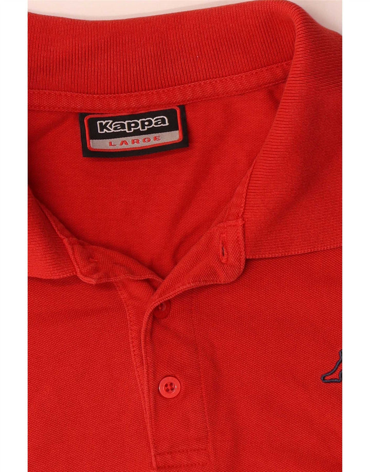 Kappa Polo Hombre Grande Rojo Algodón