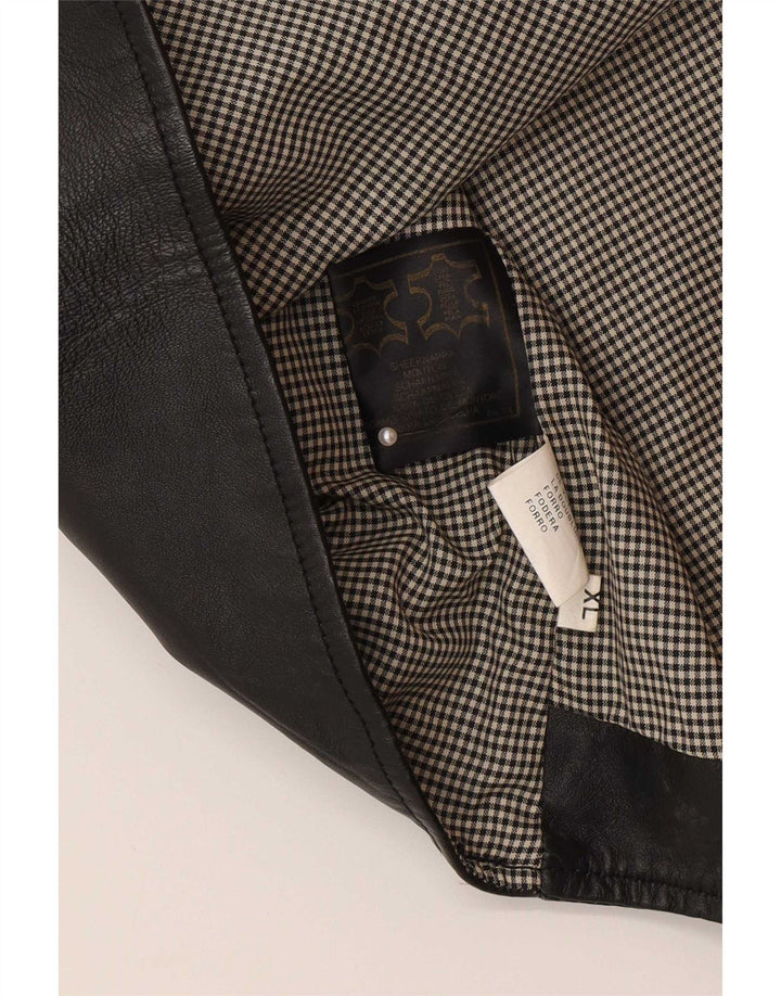 Chaleco de cuero para hombre Canada XL Cuero negro