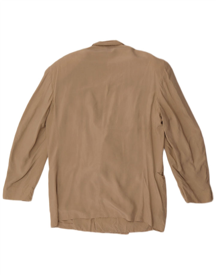 Pal Zileri Chaqueta tipo blazer con doble botonadura para hombre IT 50 Large Seda beige