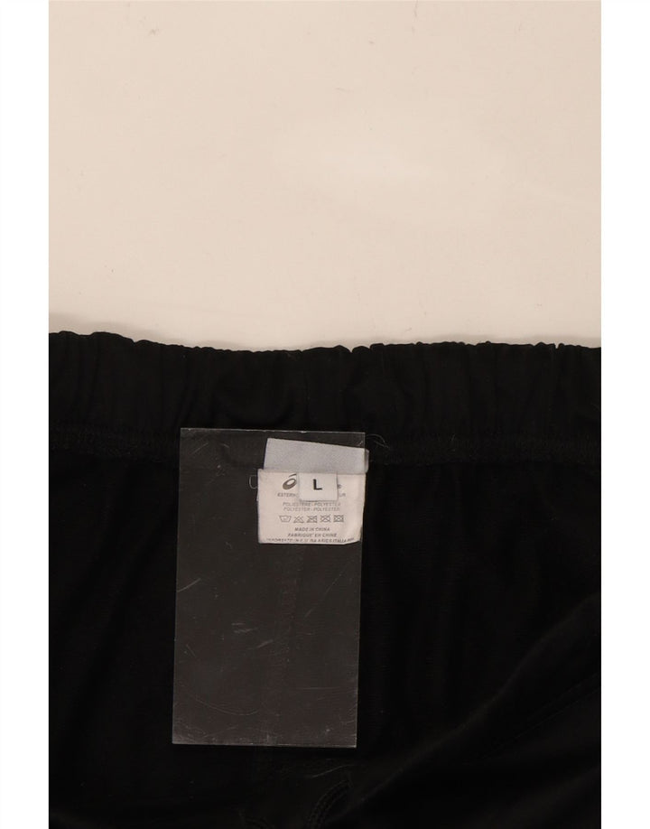 ASICS Womens Tracksuit Trousers UK 14 Large Black Polyester Vintage Asics and Second-Hand Asics from Messina Hembry 