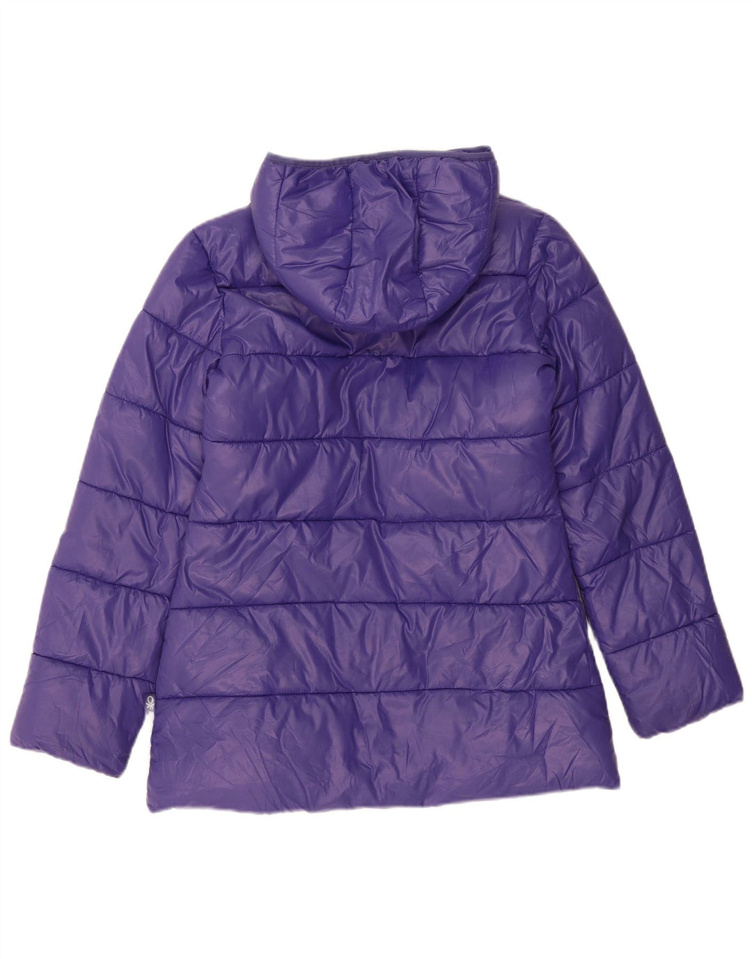 BENETTON Chaqueta Acolchada con Capucha Niña 11-12 Años 2XL Morado Poliéster