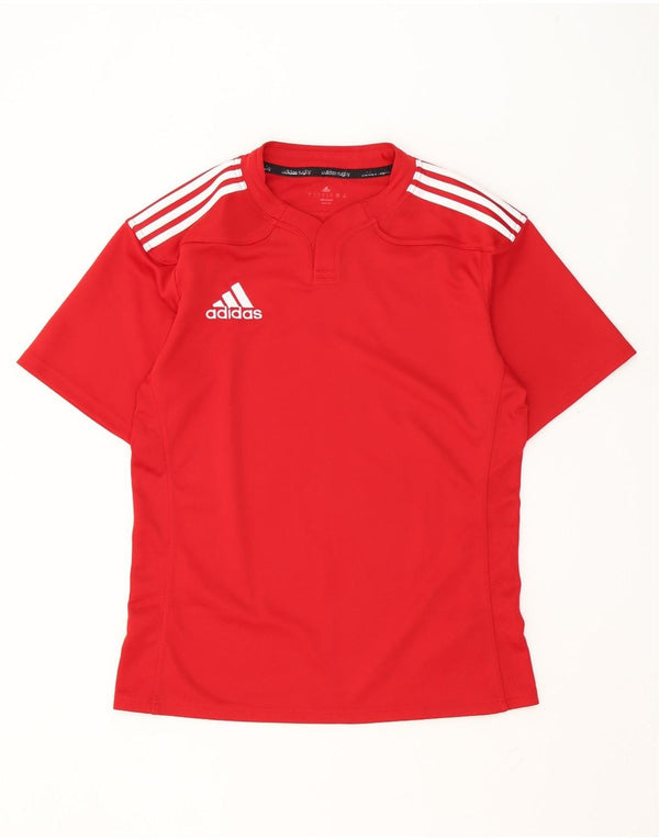 Adidas Mens Climacool Camiseta Top Grande Poliéster Rojo