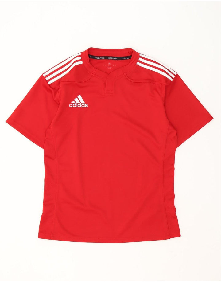 Adidas Mens Climacool Camiseta Top Grande Poliéster Rojo