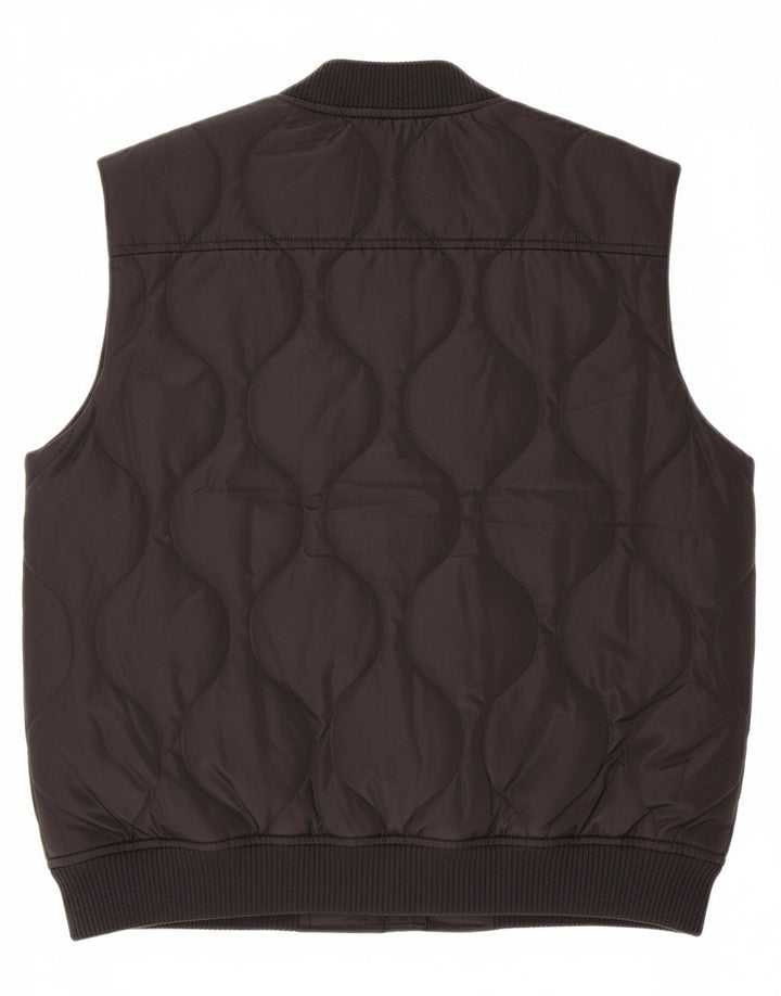 MARKS & SPENCER Boys Padded Gilet 11-12 Years Black Polyester