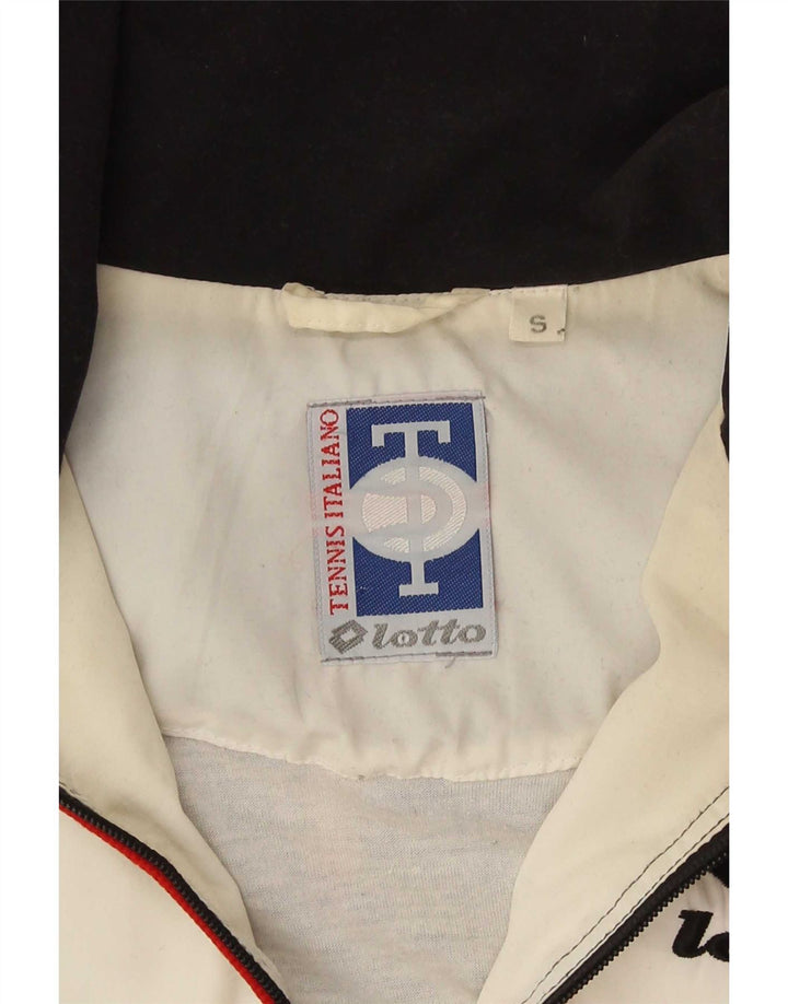 Lotto Hombre Chándal Top Chaqueta Small Blanco Colorblock Poliéster