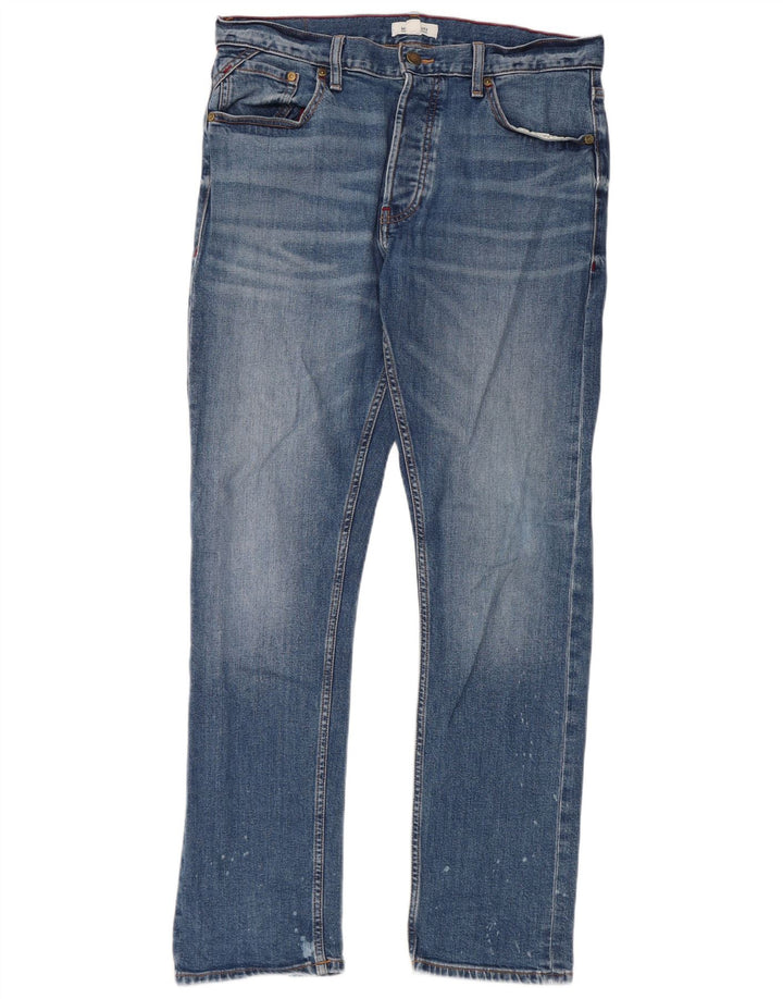 Vaqueros ajustados desgastados para hombre de White Stuff W34 L31 Algodón azul