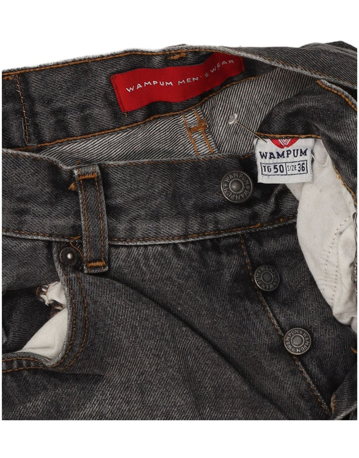 Vaqueros rectos para hombre Wampum W36 L33 Algodón gris