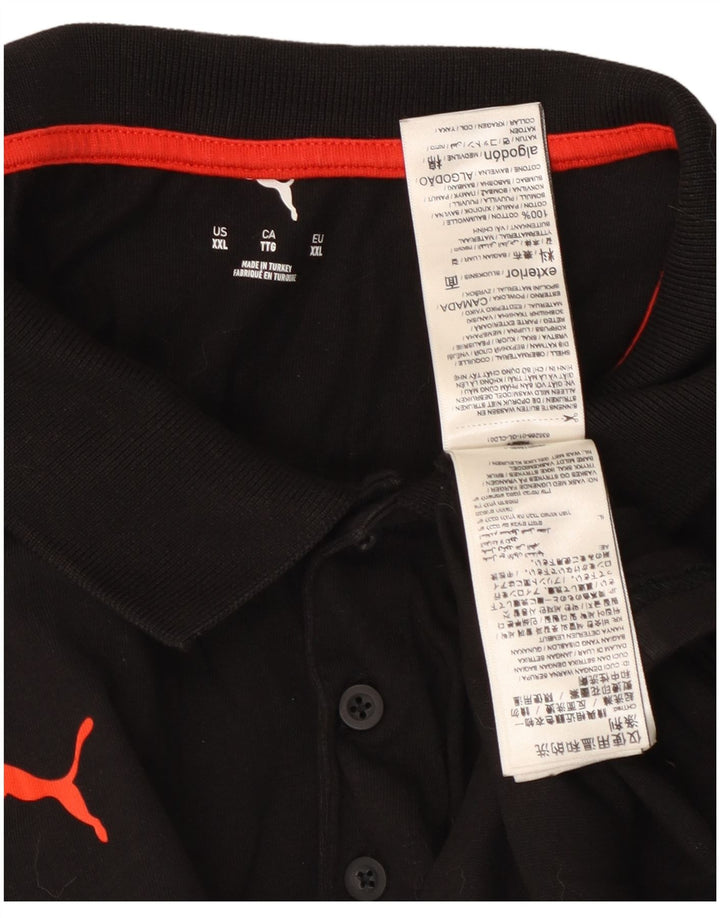 PUMA Polo gráfico para hombre 2XL Algodón negro