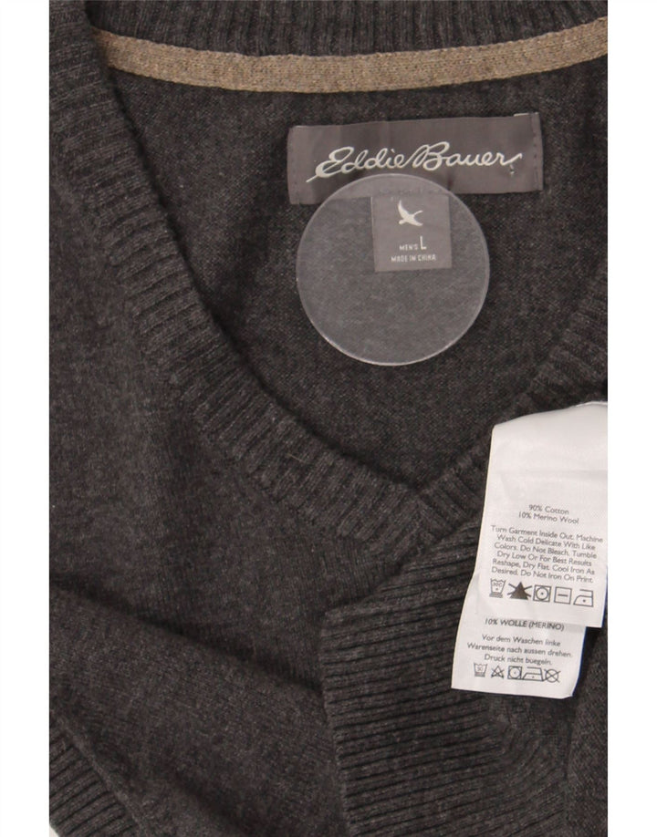 Eddie Bauer Chaleco para hombre Camiseta sin mangas Grande Gris Algodón