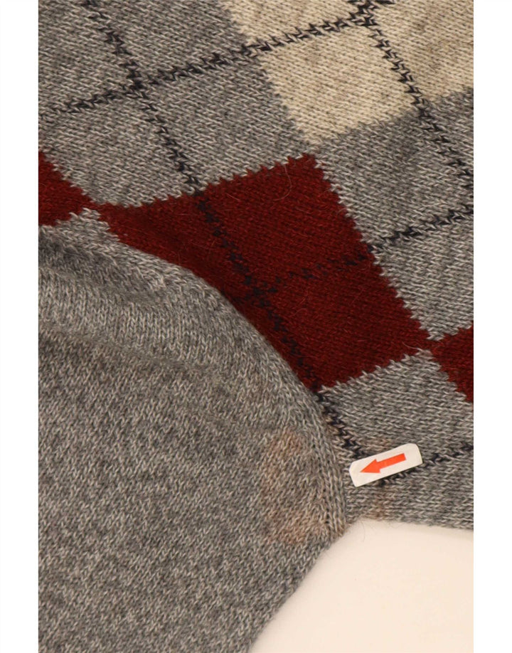 Rodes Jersey de cuello redondo para hombre IT 48 Medium Grey Argyle/Diamond