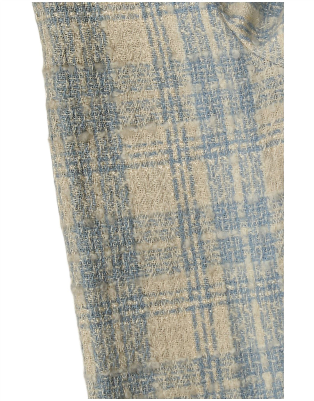 Vintage mujer 3 botones Blazer chaqueta IT 42 azul medio comprobar algodón