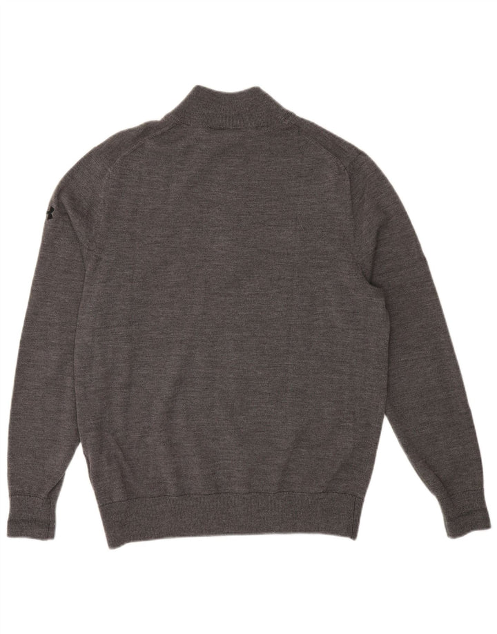 UNDER ARMOUR Suéter tipo jersey con cuello con cremallera y gráfico alto para hombre Gris medio