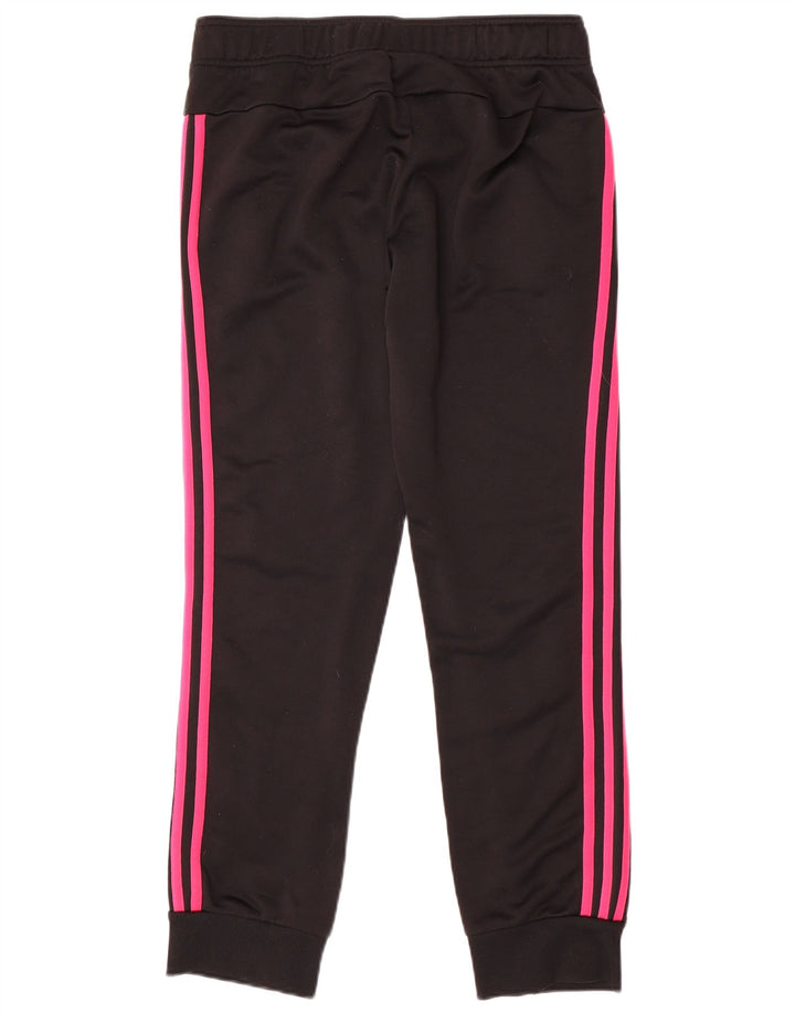 ADIDAS Womens Tracksuit Trousers Joggers UK 12/14 Medium  Black Polyester