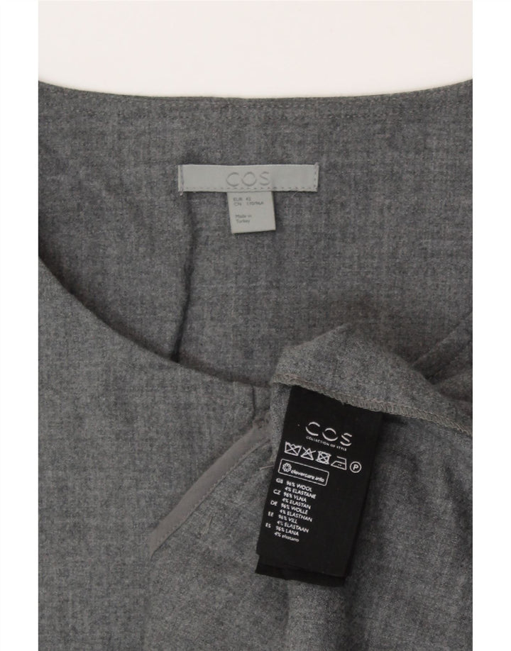 Cos Chaqueta tipo blazer de 5 botones para mujer EU 42 Lana gris grande