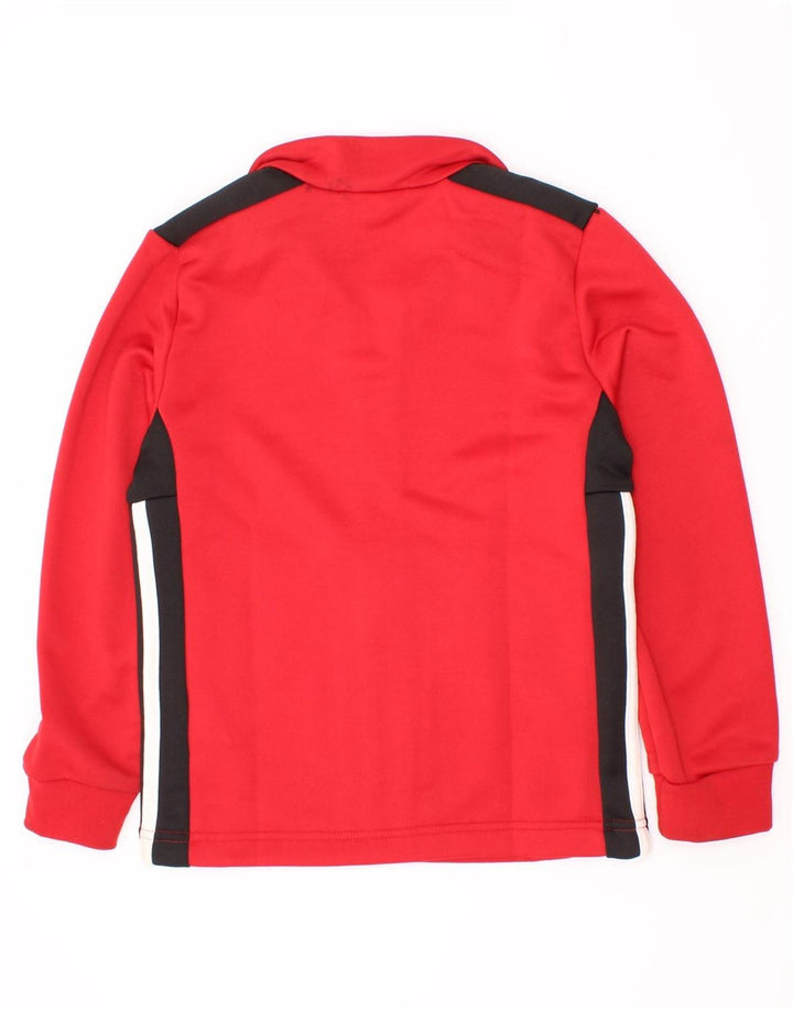 Adidas - Chaqueta de chándal para niño, 7-8 años, color rojo, poliéster